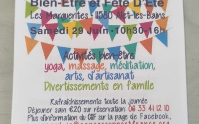 Bien-être et fête d’été, samedi 29 juin