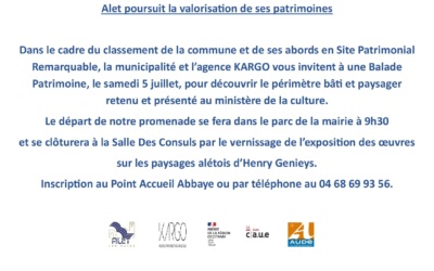 balade patrimoine, le 5 juillet